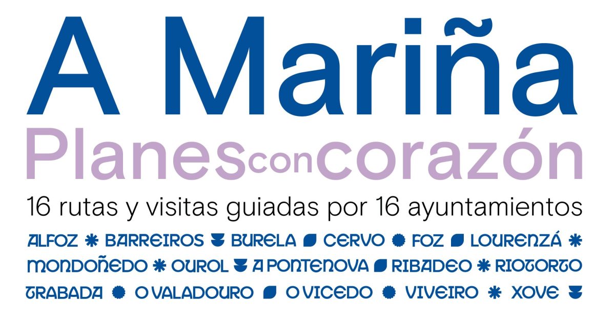 A Mariña Planes con corazón: 16 rutas y visitas guiadas por 16 concellos